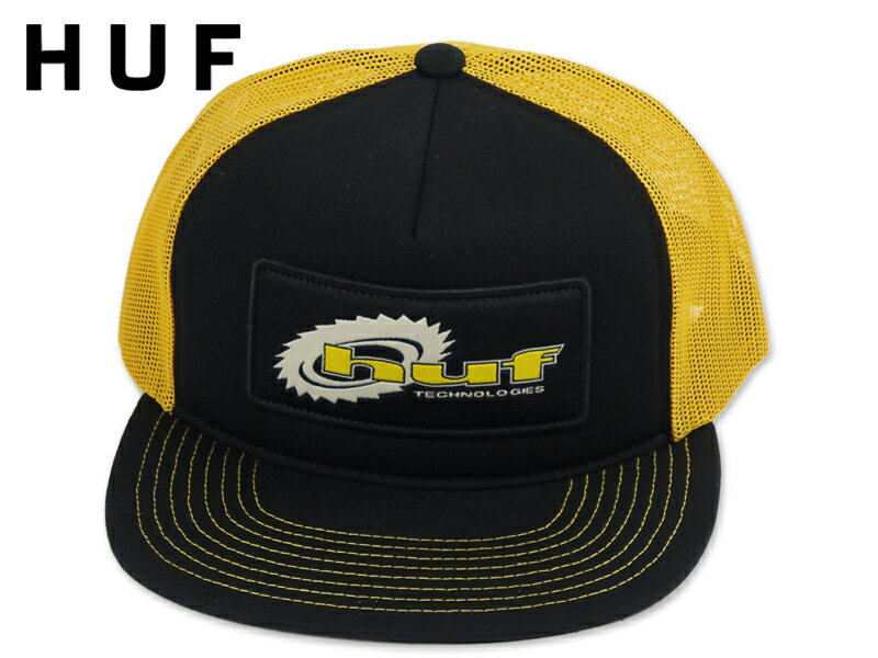 HUF ハフ CHAINSAW MESHCAP BLACK チェンソー メッシュキャップ キャップ ブラック 21079 [スケボー スケートボード メンズ レディース]