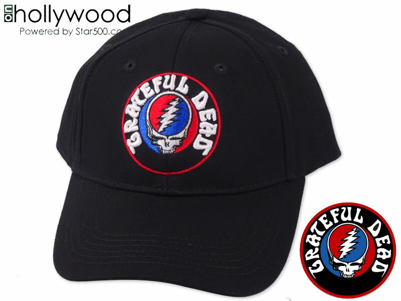 ONhollywood オンハリウッド GRATEFUL DEAD STEAL DEAD FACE LOGO CAP BLACK グレイトフルデッド スティール デッドフェイス ロゴ キャップ ブラック/ホワイト 21484 [メンズ レディース 帽子]