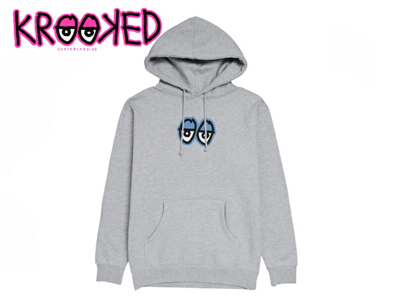 KROOKED クルキッド EYES LG PULLOVER HOODIE GREY HEATHER アイズ フーディー グレーヘザー 21408 [GONZ ゴンズ スケボー クルックド ] 10P05Sep15