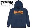 THRASHER スラッシャー INFERNO HOOD NAVY フーディー ネイビー 21167 [スケボー スケートボード メンズ レディース パーカー]