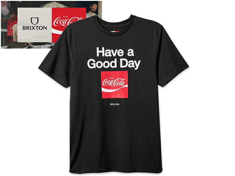 乐天商城 - BRIXTON×COCA-COLA ブリクストン×コカ・コーラ GOOD DAY SS T-SHIRTS BLACK Tシャツ ブラック 20911
