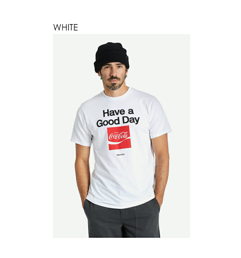 BRIXTON×COCA-COLA ブリクストン×コカ・コーラ GOOD DAY SS T-SHIRTS WHITE Tシャ...