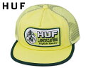 HUF ハフ LANDSCAPING TRUCKER CAP YELLOW メッシュキャップ イエロー 21377 