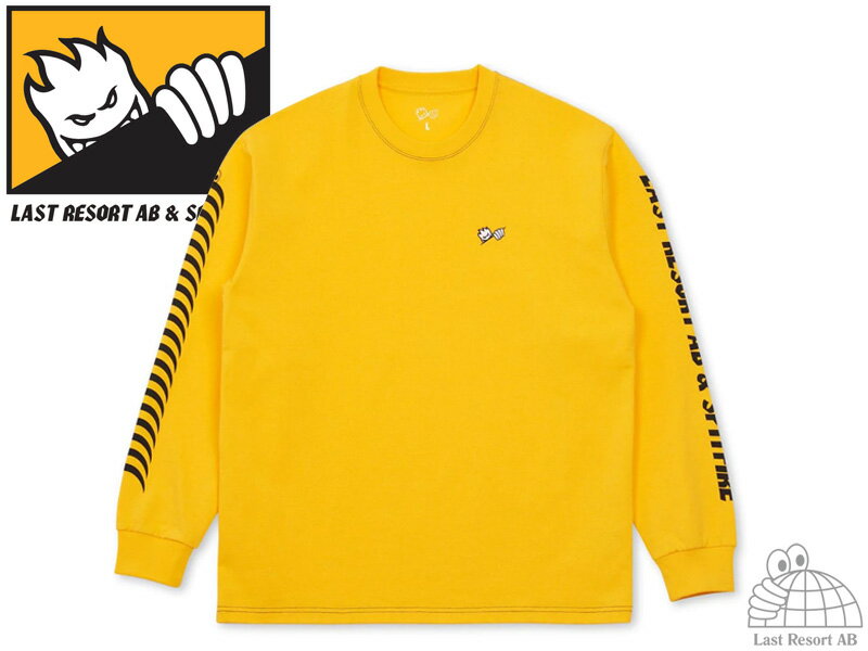 Rakuten - LAST RESORT AB×SPITFIRE WHEELS ラストリゾートエービー×スピットファイヤー LRxSF LONG SLEEVE T-SHIRTS YELLOW ロングスリーブTシャツ イエロー 21303