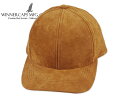 EMSTATE by WINNRECAP EBi[Lbv SUEDE LEATHER BASEBALL CAP LIGHT BROWN XG[hU[Lbv CguE 21128