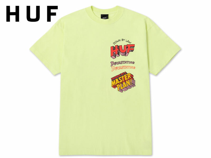 T-Shirts - HUF ハフ MASTER PLAN T-SHIRTS LIME マスタープラン Tシャツ ライム 20935 [スケボー スケートボード メンズ レディース]