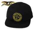 ANTIHERO A^Cq[[ BASIC PIGEON ROUND HAT BLACK/GOLD Lbv ubN/S[h 21401