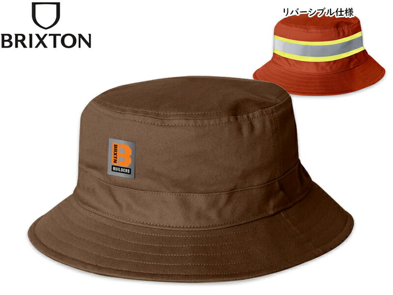 BRIXTON ブリクストン BUILDERS REVERSIBLE BUCKET BISON&BURNT RED ビルダーズ リバーシブル バケットハット バイソン＆ブラントレッド 21155[メンズ レディース]