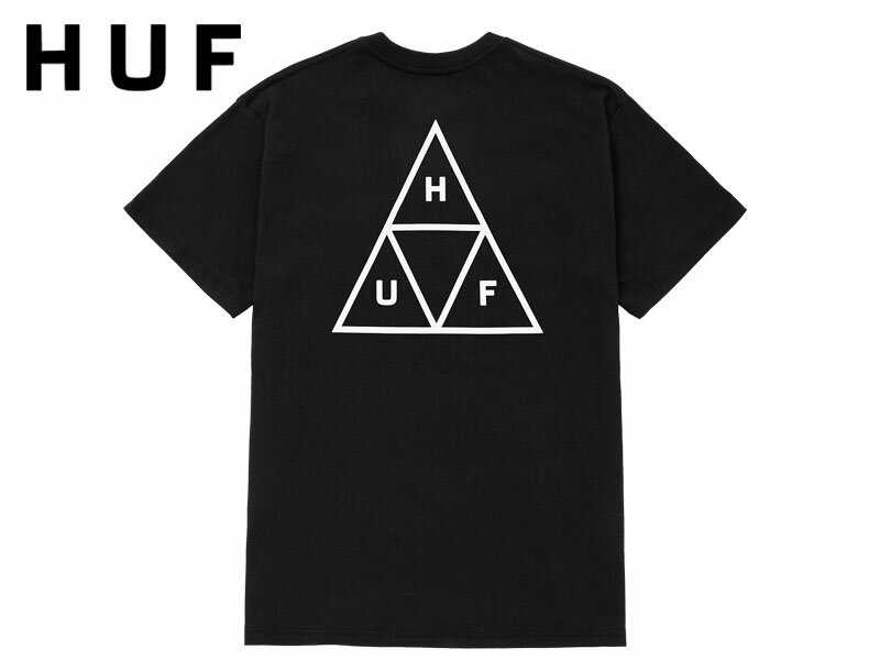 HUF ハフ SET TT T-SHIRTS BLACK セット トライアングル Tシャツ ブラック 21070 21579 [スケボー スケートボード メンズ レディース]
