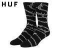 HUF nt BARBED WIRE CREW SOCKS BLACK \bNX ubN 21562 [XP{[ XP[g{[h Y fB[X]