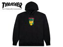 THRASHER スラッシャー TALK SHIT BY GONZ HOOD BLACK ゴンズ フーディー ブラック 21489 [スケボー スケートボード メンズ レディース パーカー]