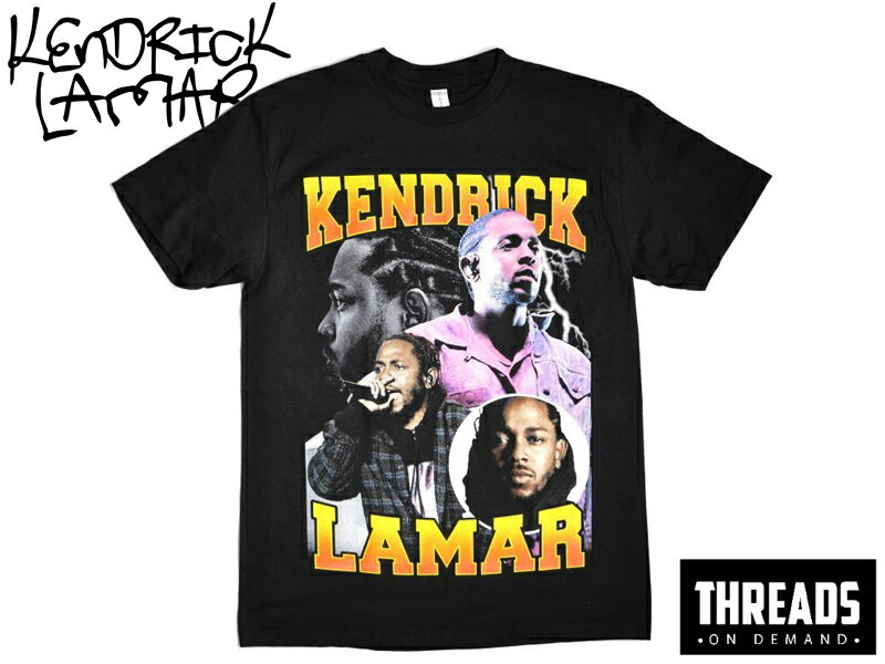 THREADS ON DEMAND スレッドオンデマンド KENDRICK LAMAR T-SHIRTS BLACK ケンドリック ラマー Tシャツ ブラック 21516