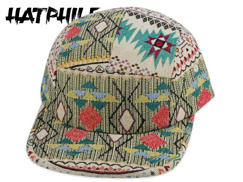 Rakuten - HATPHILE ハットファイル TRENDY AZTEC PATTERN 5PANEL CAMPCAP アステカ キャンプキャップ 22550[スケボー スケートボード メンズ レディース]