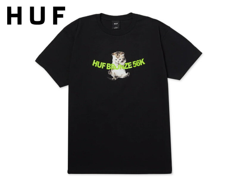 Rakuten - HUF X BRONZE56K ハフ X ブロンズ56K HANG IN THERE TEE T-SHIRTS BLACK Tシャツ ブラック 22565 [メンズ レディース]