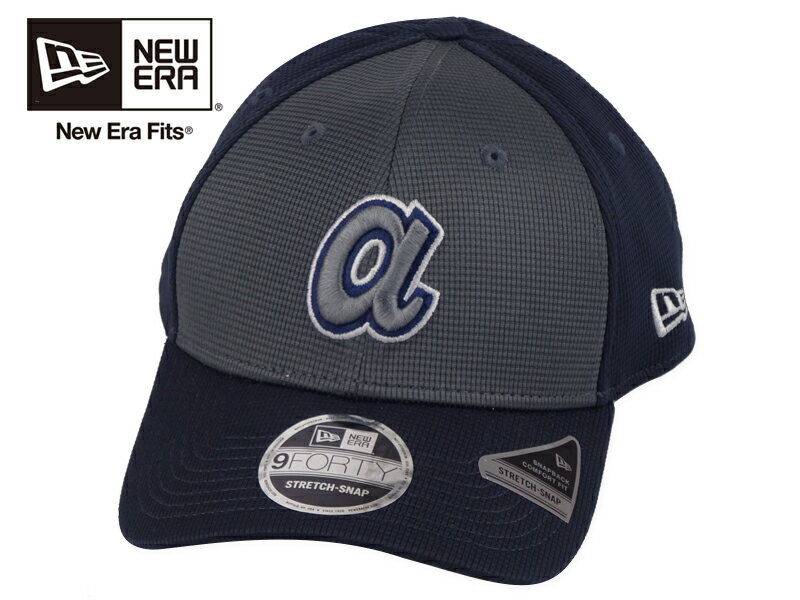 Rakuten - NEWERA ニューエラ 9FORTY ATLANTA BRAVES PRACTICE CAP NAVY/GRAPHITE アトランタ ブレーブス ストレッチキャップ ネイビー/グラファイト 22741
