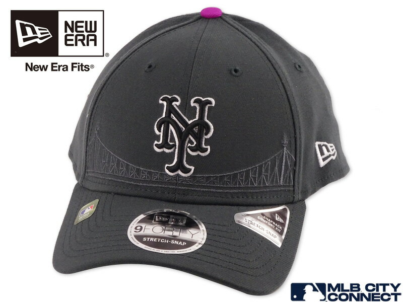 NEWERA 9FORTY SL CITYCONECT NEWYORK METS STRETCH CAP CHARCOAL ニューヨーク メッツ ストレッチキャップ チャコール 22817 