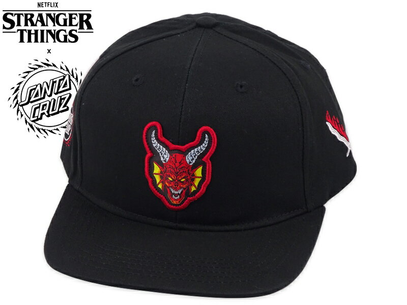 SANTA CRUZ×STRANGER THINGS サンタクルーズ×ストレンジャー・シングス HELLFIRE CLUB SNAPBACK BLACK ヘルファイア スナップバック ブラック 22730