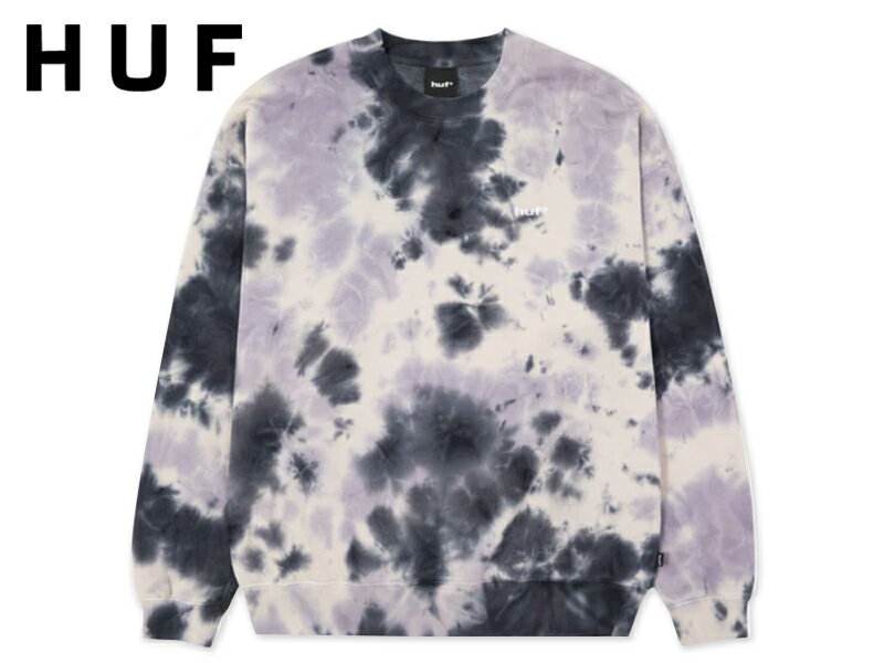 HUF �ϥ� TIE DYE 89 LOGO CREWNECK NAVY ���롼�ͥå� �ͥ��ӡ� 22628 [�����ܡ� �������ȥܡ��� ��� ��ǥ�����]