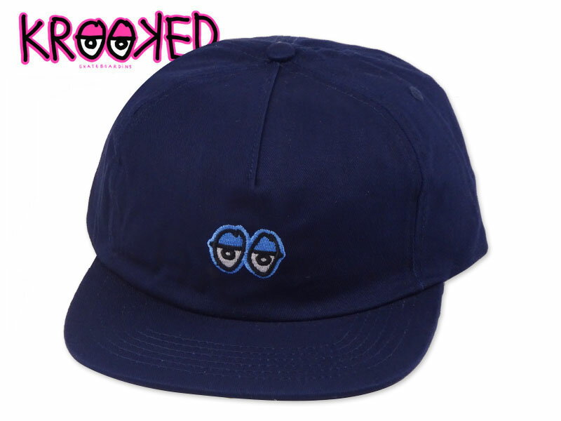 Rakuten - KROOKED クルキッド EYES STRAPBACK NAVY/BLUE キャップ ネイビー/ブルー 22866 [GONZ ゴンズ スケボー クルックド ]