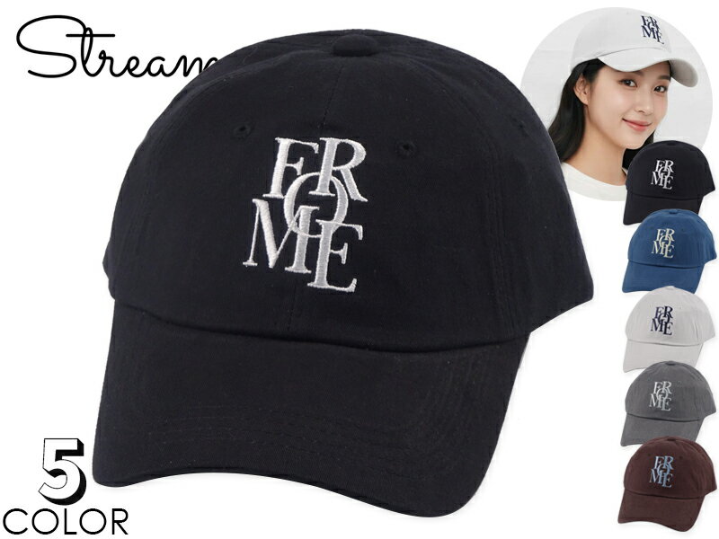 Rakuten - ORIGINAL オリジナル FORME LETTARRING COTTON CAP レタリング コットン キャップ 22822 [イニシャル 女の子 春夏 韓国ファッション 韓国トレンド アルファベット ロゴ 通気性 uv 小顔効果 おしゃれ マストバイ ]