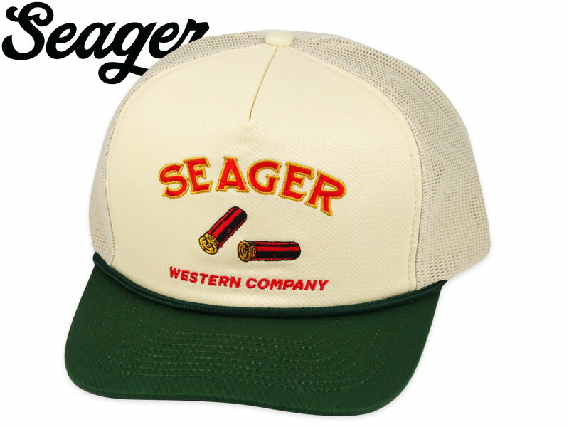 Rakuten - SEAGER シーガー GONE HUNTIN MESHCAP CREAM/GREEN ブランデッド スナップバックキャップ クリーム/グリーン 22293[カルフォルニ スナップバック]
