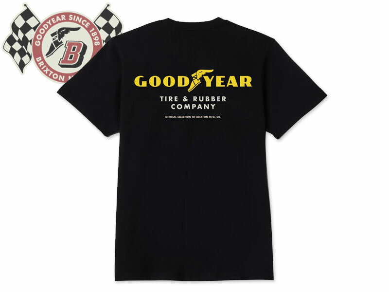 Rakuten - BRIXTON×GOODYEAR ブリクストン×グッドイヤー SERVICE POCKET T-SHIRTS BLACK ポケットTシャツ ブラック 22895 [スケボー スケートボード メンズ レディース]