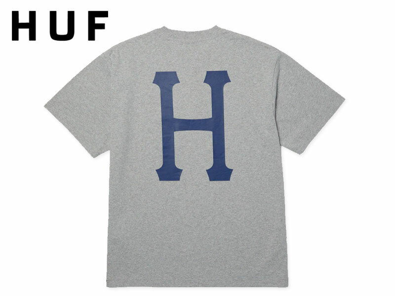 Rakuten - HUF ハフ CLASSIC H T-SHIRTS HEATHER GREY/NAVY クラシック Tシャツ ヘザーグレー/ネイビー 22835 [スケボー スケートボード メンズ レディース]