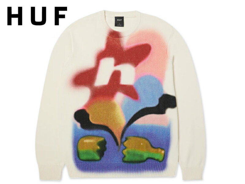 Rakuten - HUF ハフ SOFT FOCUS CREWNECK SWEATER MULTI ソフトフォーカスクルーネック セーター マルチ 22625【共】