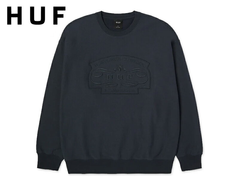 HUF �ϥ� WORLDWIDE CLOTHIERS CREWNECK NAVY ���ɥ磻�� ���롼�ͥå� �ͥ��ӡ� 22627 [�����ܡ� �������ȥܡ���...