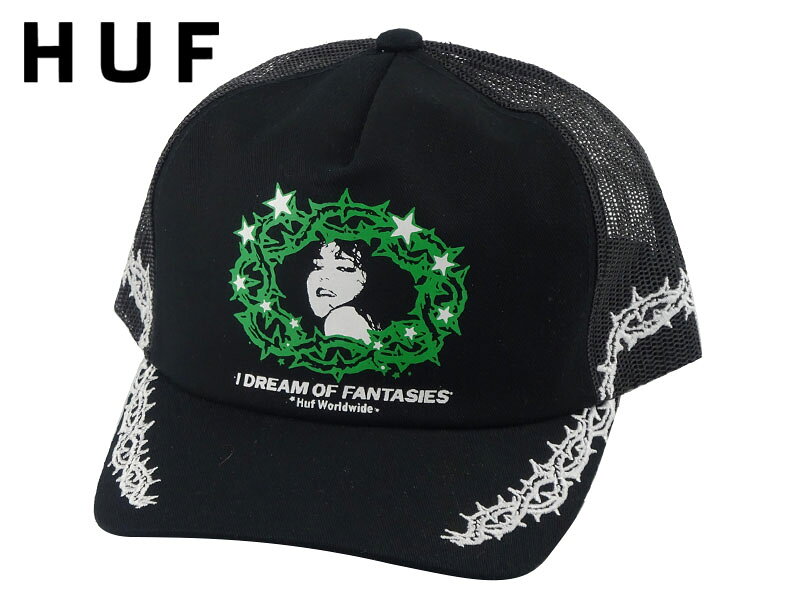 Rakuten - HUF ハフ FANTASIES TRUCKER CAP BLACK メッシュキャップ ブラック 22839 [スケボー スケートボード メンズ レディース]