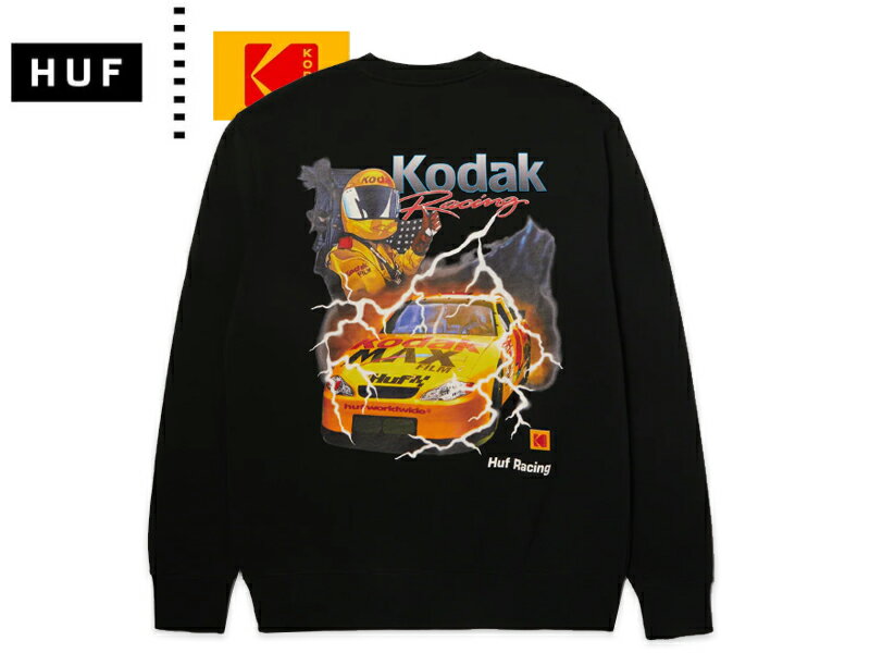 HUF��KODAK �ϥաߥ����å� RIDE THE LIGHTNING CREWNECK BLACK ���롼�ͥå� �֥�å� 22545 [��� ��ǥ�����...