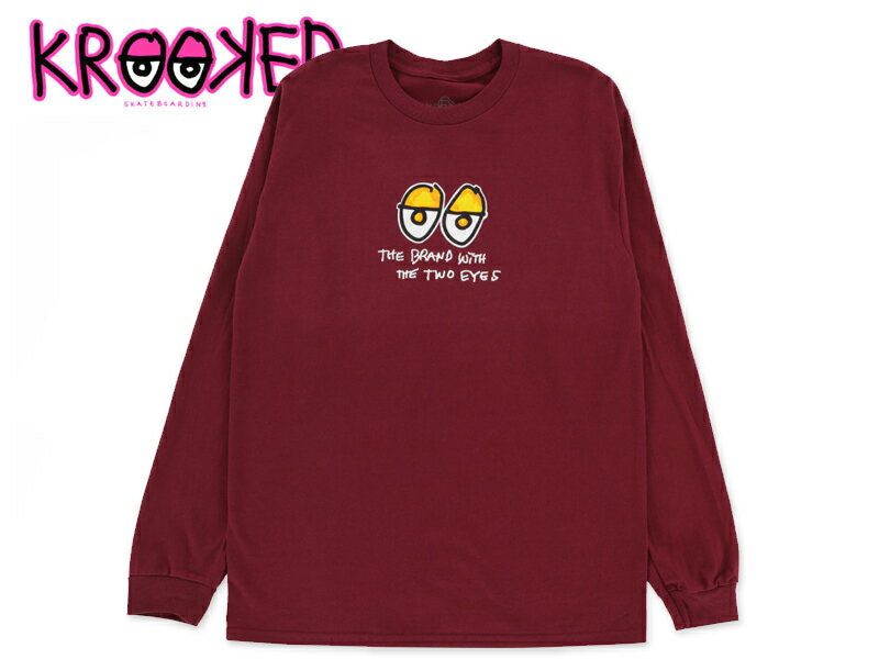 Rakuten - KROOKED クルキッド TWO EYE FILL LONG SLEEVE MAROON ロングスリーブ マルーン 22640[GONZ ゴンズ スケボー クルックド ] 10P05Sep15