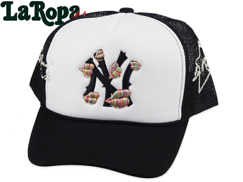 LA ROPA Life ラロパ SIGNATURE ’NY’ RAINBOW TRUCKER HAT WHITE/BLACK レインボートラッカーキャップ ホワイト/ブラック 22615 [メンズ レディース]