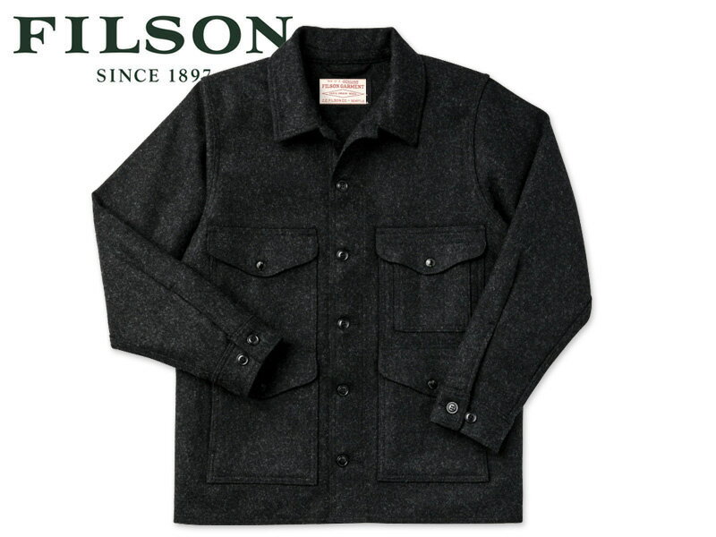 FILSON フィルソン MACKINAW WOOL CRUISER JACKET CHARCOAL マッキノーウール クルーザー ジャケット チャコール 22927 