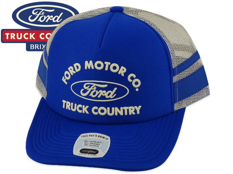 Rakuten - BRIXTON×FORD ブリクストン×フォード BUILT TOUGH MP TRUCKER CAP FORD BLUE/WIMBLETON WHITE キャップ ブルー/アイボリー22383 22610 22781