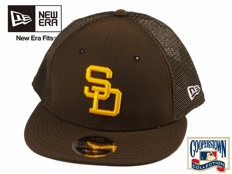 乐天商城 - NEWERA ニューエラ 9FIFTY LOW PROFILE POLY TRUCKER CAP COOPERSTOWN SANDIEGO PADRES BROWN メッシュキャップ クーパーズタウン サンディエゴ パドレス ブラウン メジャーリーグ 22898