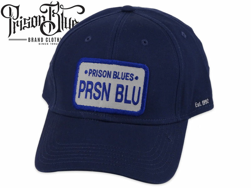 PRISON BLUES プリズンブルース Baseball Cap with Prison Blues Logo Navy CAP NAVY ロゴ キャップ ネイビー 22589