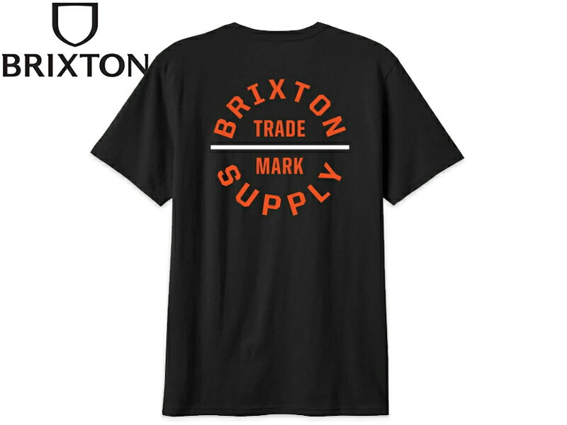 Rakuten - BRIXTON ブリクストン OATH V T-SHIRTS BLACK/CLASSIC ORANGE/WHITE Tシャツ ブラック/クラシックオレンジ/hワイト 22395