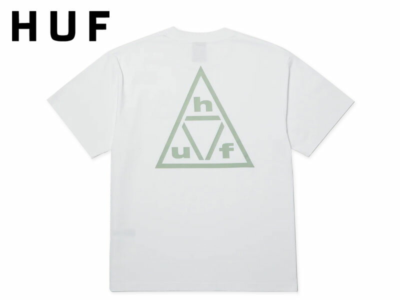 乐天商城 - HUF ハフ TRIPLE TRIANGLE T-SHIRTS WHITE/GREY トリプル トライアングル Tシャツ ホワイト/グレー 22833 [スケボー スケートボード メンズ レディース]