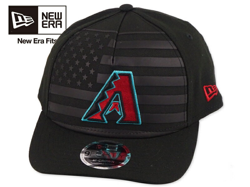 NEWERA ニューエラ 9FORTY AMERICAN FLAG M-CROWN A-FRAME CAP ARIZONA DIAMONDBACKS BLACK アリゾナ・ダイヤモンドバックス ブラック 22736 [MLB メンズ レディース]