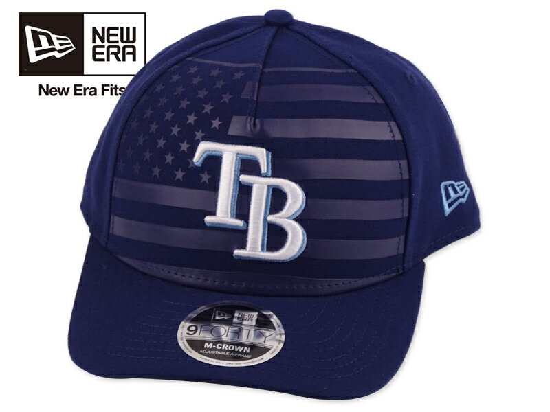 Rakuten - NEWERA ニューエラ 9FORTY AMERICAN FLAG M-CROWN A-FRAME CAP TAMPA BAY RAYS NAVY タンパ ベイ レイズ ネイビー 22736 [MLB メンズ レディース]