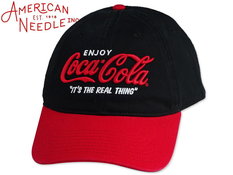 AMERICAN NEEDLE アメリカンニードル COCA-COLA BALLPARK HAT BEVERAGE MAKER LOGO BLACK/RED コカ・コーラ ブラック/レッド 23145 [メンズ レディース]
