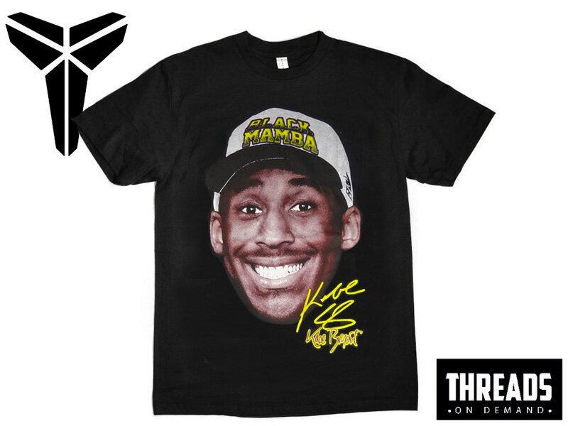THREADS ON DEMAND スレッドオンデマンド KOBE SMILE T-SHIRTS BLACK コービーブライアント スマイル Tシャツ ブラック 21900　22136 23008 MICHAEL JORDAN
