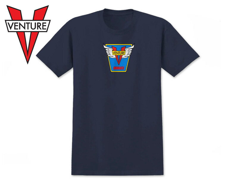 VENTURE ベンチャー EMBLEM T-SHIRT NAVY Tシャツ ネイビー 21653 [スケボー メンズ レディース]　10P21Feb15