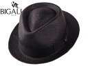 BIGALLI rK PANAMA STRAW BOSTON TRILBY HAT BLACK pi} Xg[{Xg nbg ubN 21630 [Y fB[X]