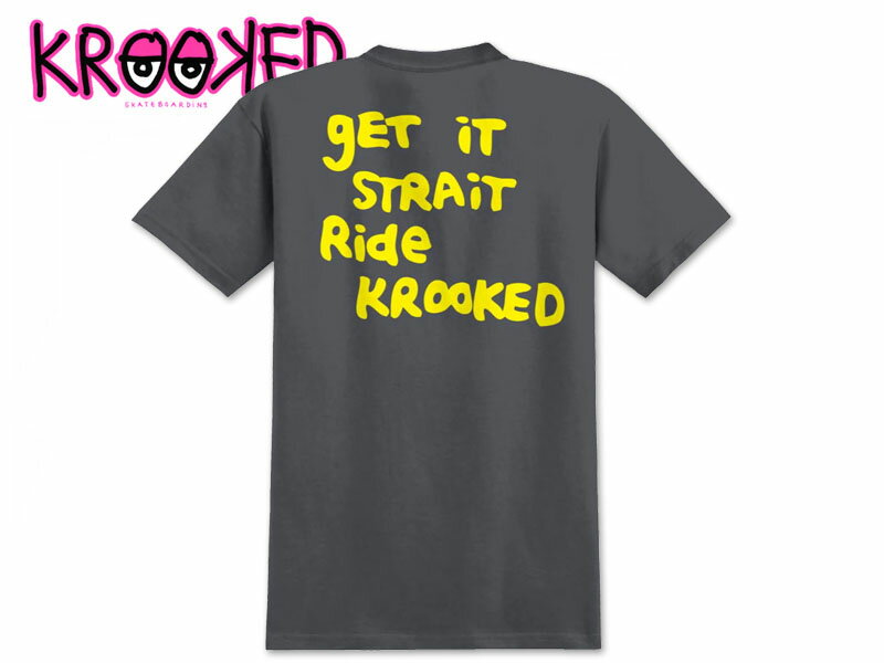 Rakuten - KROOKED クルキッド STRAIT EYES T-SHIRTS CHARCOAL Tシャツ チャコール 21755 [GONZ ゴンズ スケボー クルックド ] 10P05Sep15