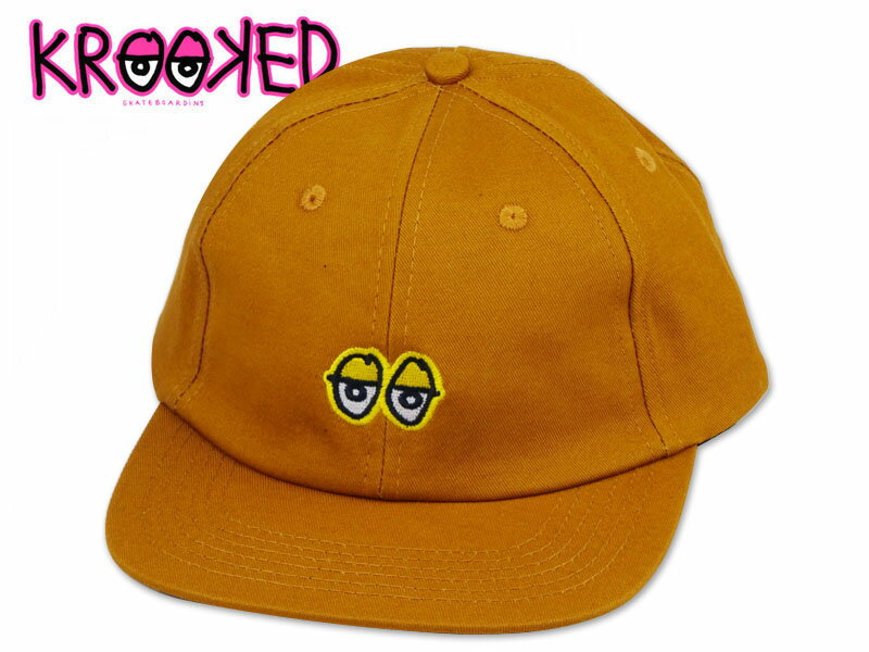 KROOKED クルキッド EYES SNAPBACK TAN/GOLD アイズ スナップバック タン/ゴールド 21673 [GONZ ゴンズ スケボー クルックド ]