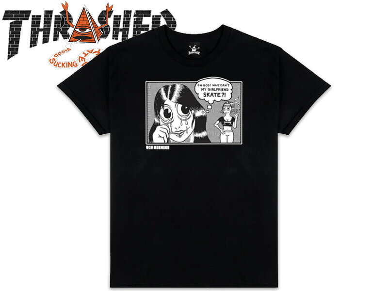 Rakuten - THRASHER×TOY MACHINE スラッシャー×トイマシーン GIRLFRIEND S/S T-SHIRT BLACK Tシャツ ブラック 22073 [スケボー メンズ レディース]
