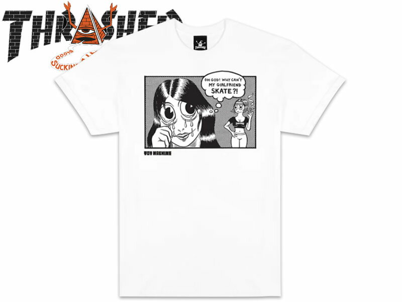 Rakuten - THRASHER×TOY MACHINE スラッシャー×トイマシーン GIRLFRIEND S/S T-SHIRT WHITE Tシャツ ホワイト 22073 [スケボー メンズ レディース]