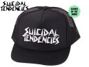 SUICIDAL TENDENCIES スーサイダル・テンデンシーズ FLIP-UP GLOW PRINT MESH CAP BLACK/GLOW メッシュアキャップ ブラック/グロー 21627 